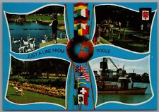 Greetings From Poole Dorset England Postcard Unposted