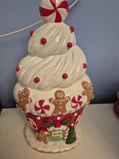 Christmas Gingerbread Light Up Cupcake Ornament Decoration