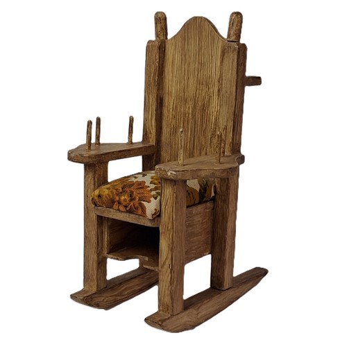 Vtg wooden rocking chair pin - rocking,