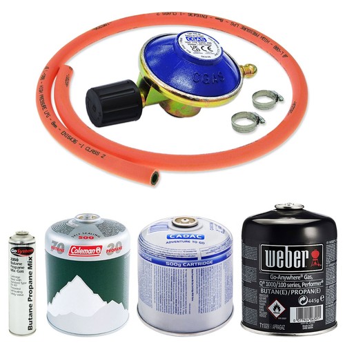 Butane gas regulator kit - regulator, 1m