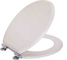 Angel Shield Wooden Soft Close Quick Release Toilet Seat - White Oak (#NN)