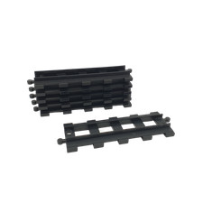 6 Lego Duplo TRAIN BLACK Track Straight (long)