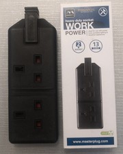 MASTERPLUG Heavy Duty Twin Socket 13a Brand New Boxed
