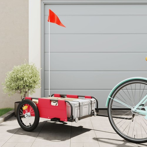 Cargo bike trailer red - bike,