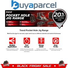 Trend Pocket Hole Instant Join Woodwork Jigs - Joiners Cabinet Makers Carpenters