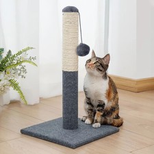 TALL LARGE CAT SCRATCHING POST 55CM STRONG NATURAL SISAL POLE HEAVY DUTY BASE UK