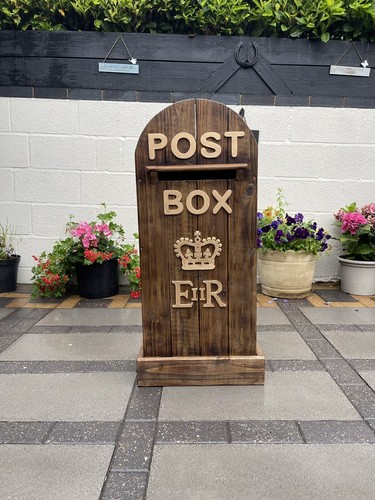 Wooden wedding post box - wooden,