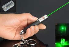 Mini 532nm Green laser Pointer Light Visible Beam AAA Battery BOX Key Chain Toys