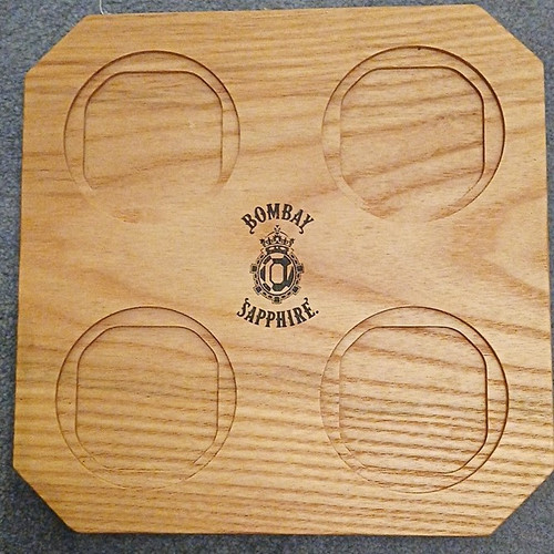 Bombay sapphire square wooden - sapphire,