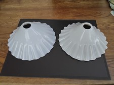 Pair of Vintage White Opaline