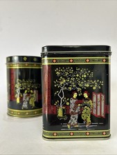 Vintage Large Tin Tea Caddy
