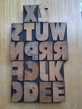 Vintage WOODEN Letterpress PRINTING BLOCKS 6.8cm High. Choose Your Letter.