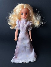Styling Sindy + mauve maxi dress 1981 long blonde hair Pedigree 44744 12" doll