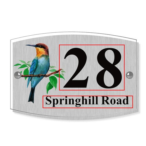 Personalised house sign door - personalised,