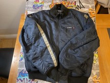 Ralph Lauren Polo Jeans vintage 90s bomber Jacket Mens Large Full Zip , Navy🔥