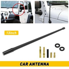 13" Black Antenna Mast Power Radio AM/FM Universal For Motorcycle Car Trunk
