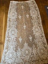 Pair of Edwardian  Vintage Lace Curtains