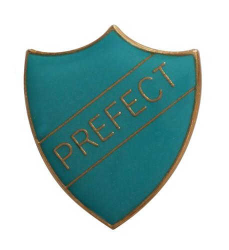 Prefect turquoise pin badge - prefect,