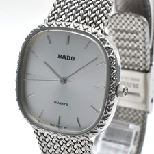 Vintage [Near MINT] RADO 132.9551.4 Silver Square Cushion Quartz Men's Watch