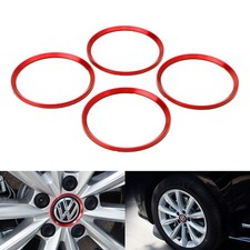 Red Aluminum Wheel Center Cap