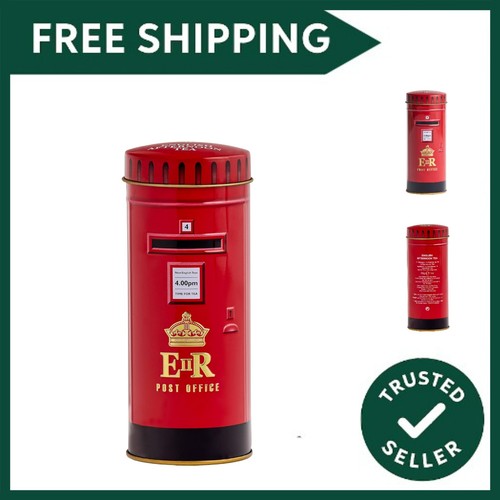 British red post box - red, tin