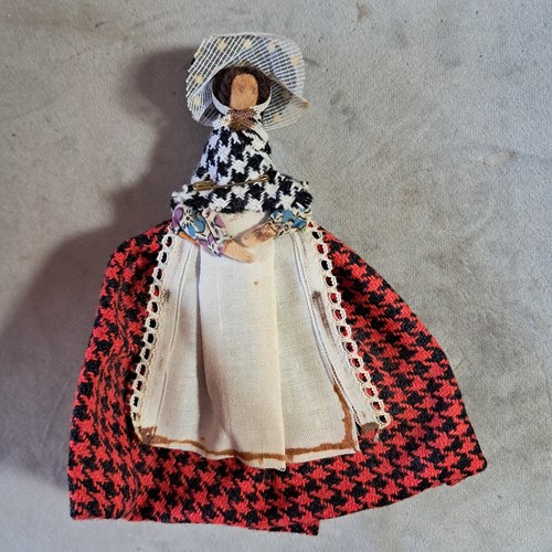 Vintage wooden peg doll - doll, in