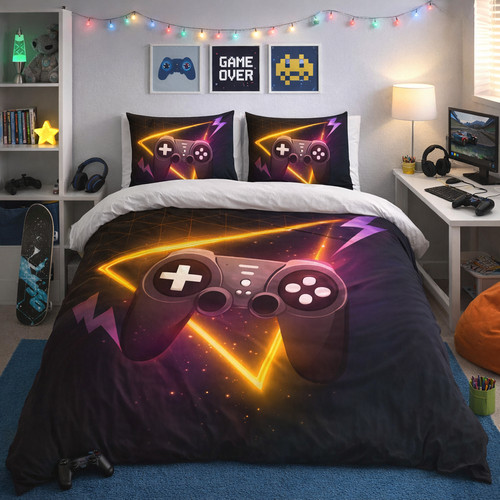 Printed gaming duvet cover - printed,