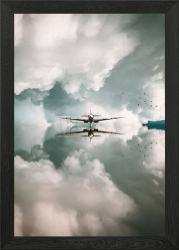 Plane spitfire framed wall art - framed,