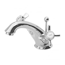 Nuie Beaumont Luxury Mono Basin Mixer Tap Dual Handle with Pop-up Waste
