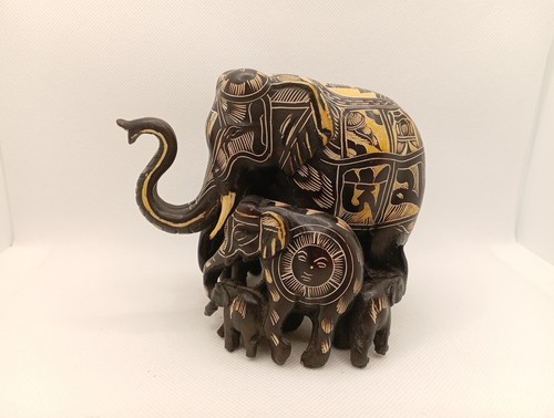 Resin elephant family - resin,,