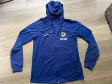 Chelsea FC Nike/Trivago Blue Player Issue Hooded Training Top Medium Slim - BNWT