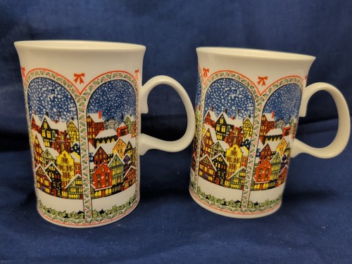 Pair dunoon bone china - x2,