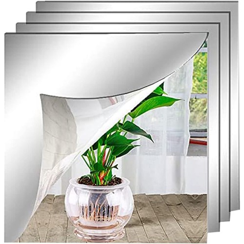 4pcs plastic wall mirror tiles - plastic,