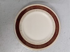 John Maddock & Sons Ltd Ivory Ware Burgundy and Gilt Border 10'' Plate