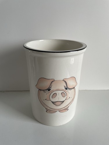 New white ceramic piggy pig - new,