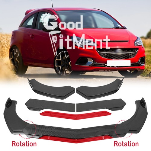 Carbon black red front bumper - carbon,