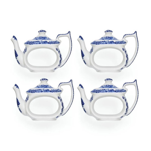 Spode blue italian teapot - blue,