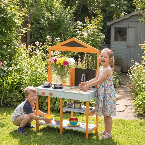 Mud kitchen for - kids,, wooden