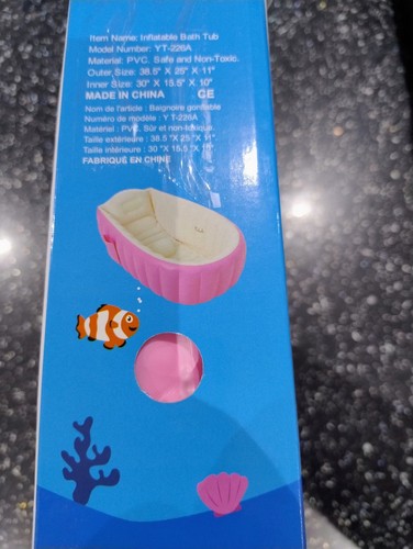 Pink inflatable bath - pink,