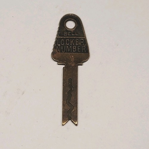 Vintage bell locker brass - bell, key