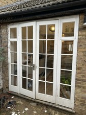 Wood Single Glazed French Doors White