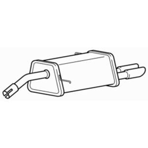 Rear exhaust silencer back - exhaust,