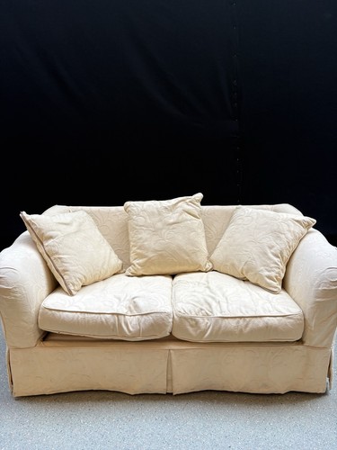 Traditional cream sofa bed - traditional,