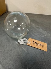 4x Clear Glass Fillable Christmas Baubles – Hand Blown by Olore – DIY Craft Tree