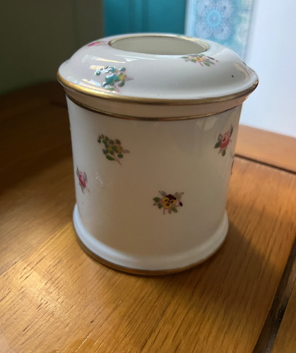 Hair receiver with lid - lid, vintage