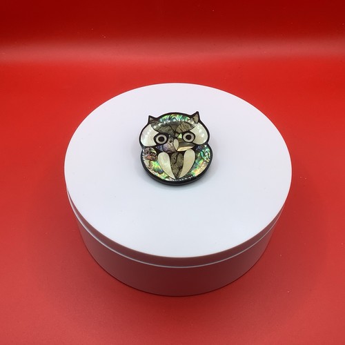 Vintage 70s iridescent owl - vintage,