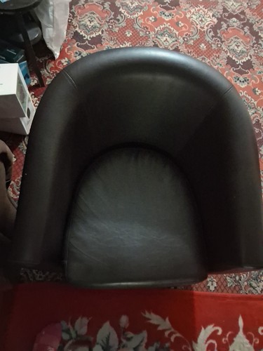 Faux leather tub chair - tub,