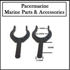 Pair black oar - rowlock, oarlock