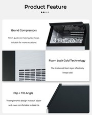 50KG/24H Self-Cleaning Home Office Ice Maker Commercial Ice Cube Making Machine