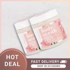 Asquith & Somerset Rhubarb And Rose Oil Salt Body Scrub 670g -2 Pack RRP £30